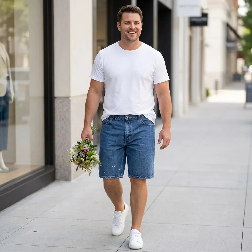 Levi's 550 Relaxed Fit Blue Denim Medium Wash Shorts Men Size 42